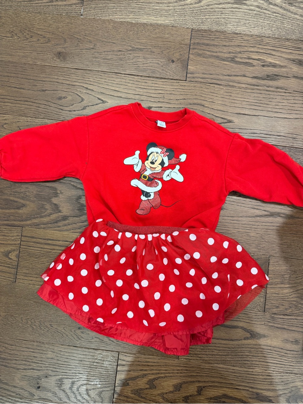 Old Navy Red and White Minnie Mouse Matching Set